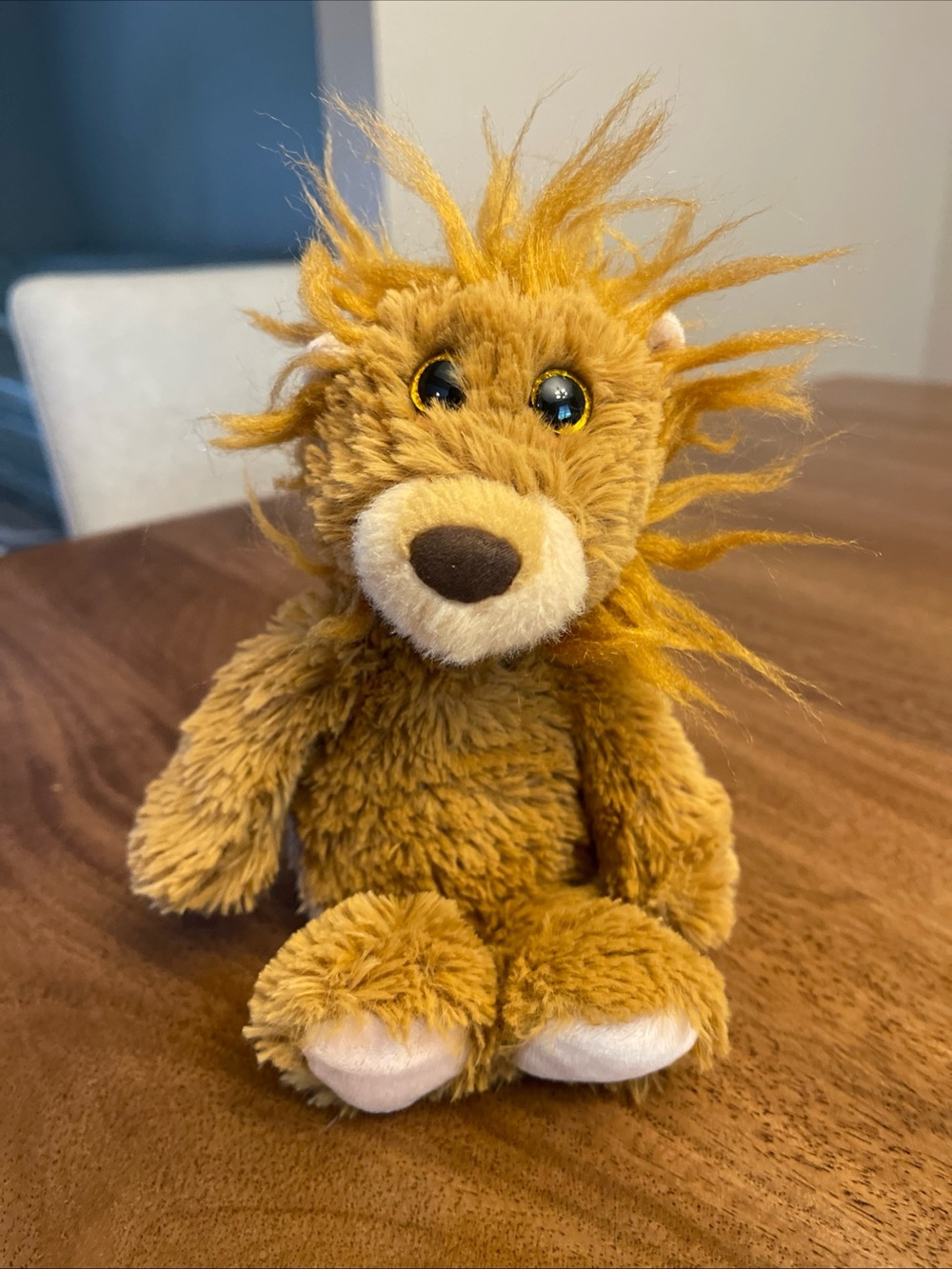 Ty Golden Brown Lion Plush with Fluffy Mane